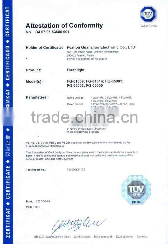 High Quality rechargeable LED Torch Light