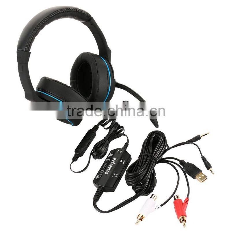 Supper bass big earpad comfortable gaming headphone overhead with mic for PS4 Xbox one,PC/tablet/cell phone headphone