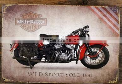 Wholesale printing custom made wall plaques vintage metal letters wall plaque sports car metal craft