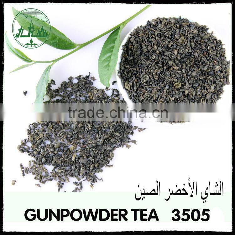 China Alibaba Supplier organic chinese gunpowder tea/Gunpowder 3505 Distributors