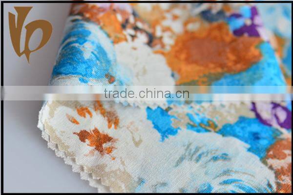 NEW PRODUCTS viscose linen flower rose pattern floral dress fabric