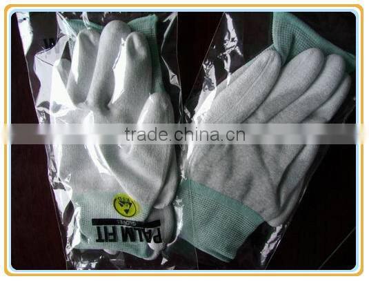 Seamless Knitted Nylon static dissipative Carbon Fiber Gloves