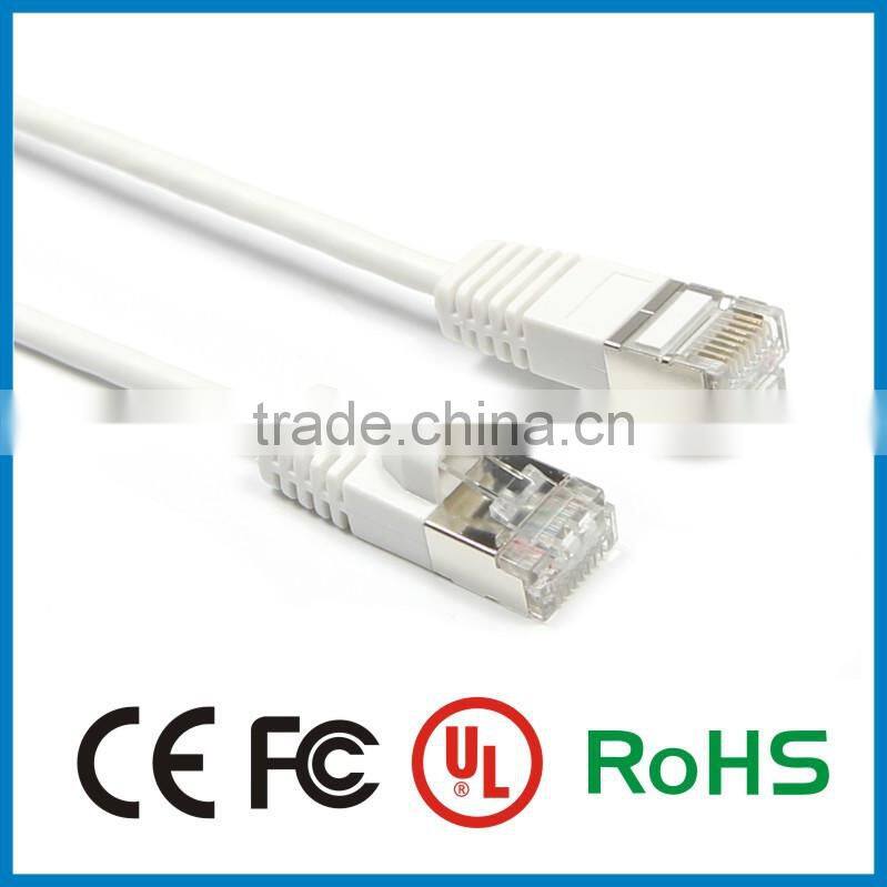 china cables red /white color with individual shielding cat6a patch cord cable