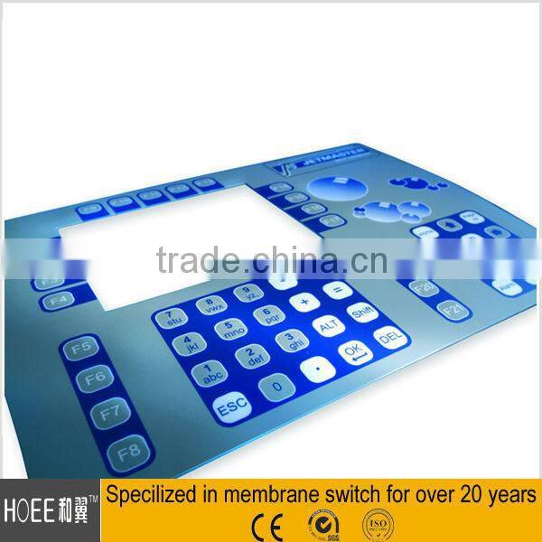 high quality 4x3 back light tactile membrane switch keypad membrane