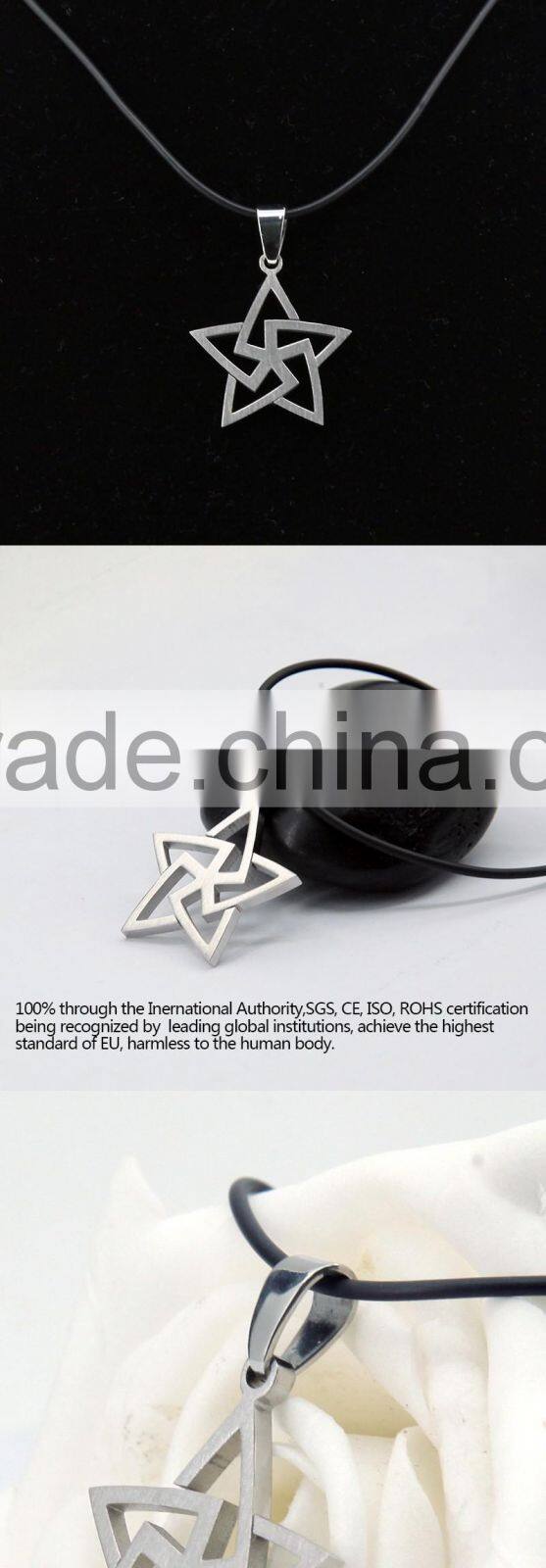 2016 hot girls star jewelry necklace with magnetic silver pendant