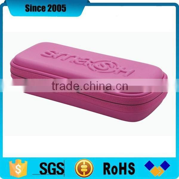 2015 dongguan blue pu eva pencil case box for girls
