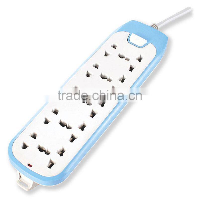 10 Way Horizontal Universal Electrical Outlet Multiple Power Socket