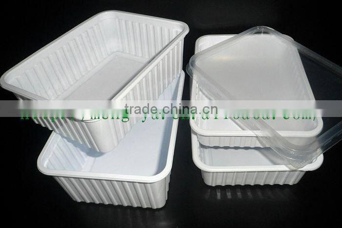 Disposable 1000ml Plastic box with lid For dinner