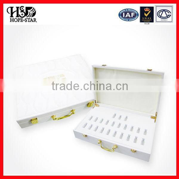 cylindrical custom cosmetic box with ribbon