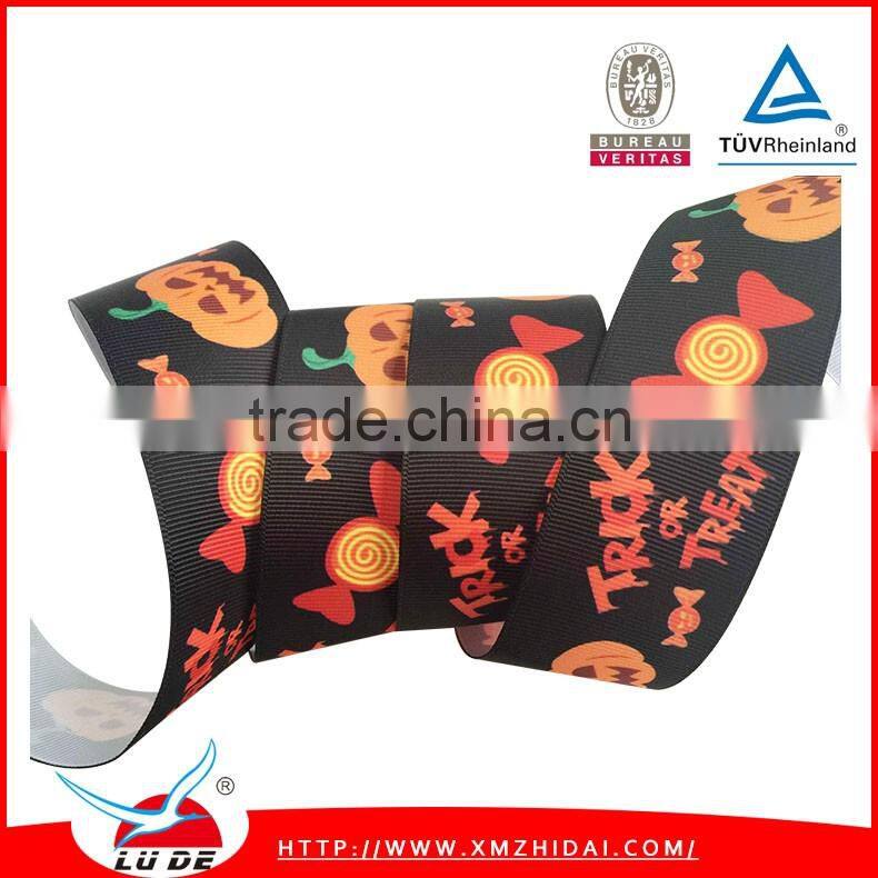 Wholesale High Quality Printed Grosgrain Ribbon For Holloween Party