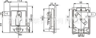 Top grade special security compact shelving lock for shelves, file cabinet