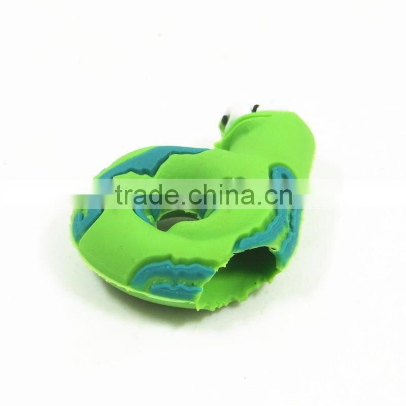 Custom letter design pvc rubber pencil topper/ pen topper