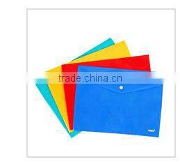 A4 Transparent PP Buckle File Pocket/File Bag with Button
