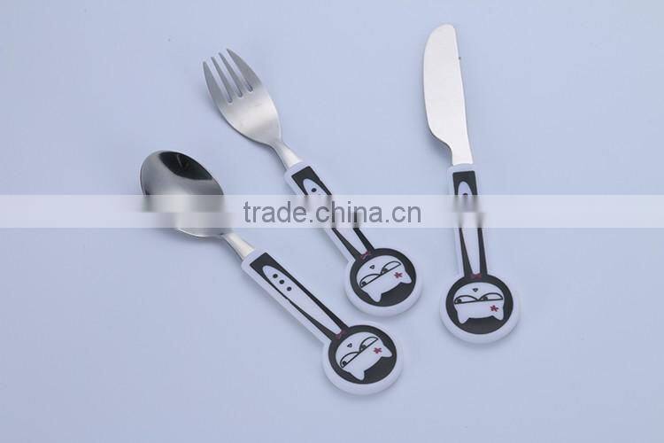 stainless steel children knife fork spoon set