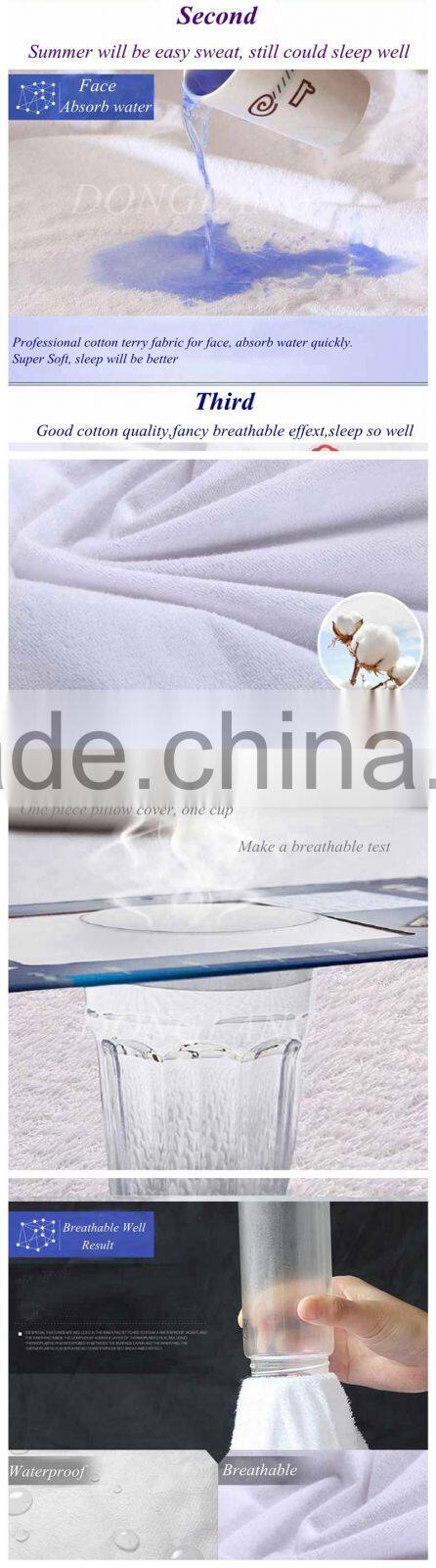 New Arrival King Zipper Bed Bug Waterproof Down Vinyl Gusseted Pillow Protectors