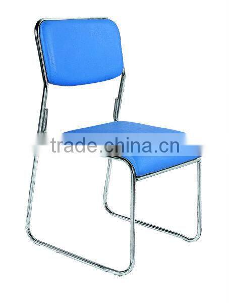 Wholesale metal electroplating frame leather small office chairs without arms