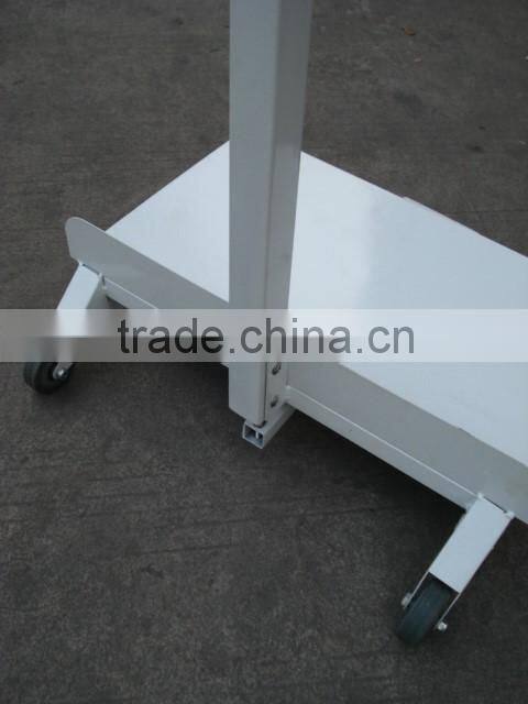 Sack holder with four wheels and floorstanding, freestanding mobile sack holder
