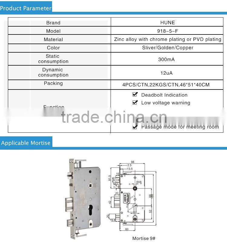 Ce approved electronic fingerprint lock with access control system
