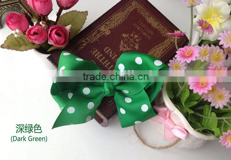 Polka Dots Baby Bow Ties Grosgrain Ribbon Baby Hair Bow