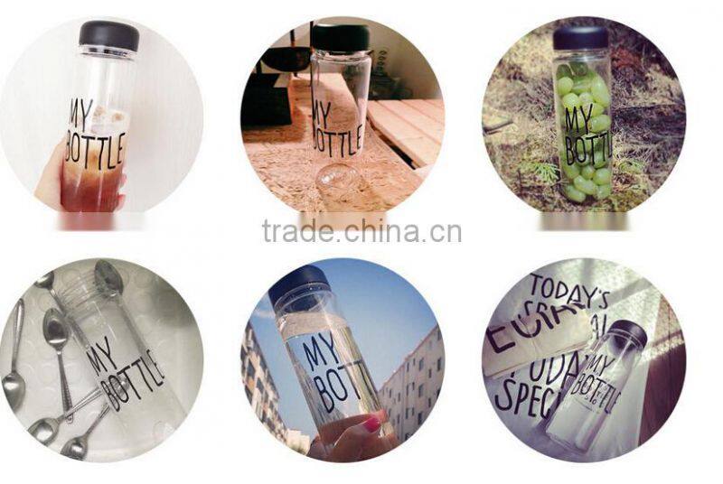 New Design Hot Selling BPA Free Fruit Infuser My Bottle 500ml Sports Plastic Water Bottle