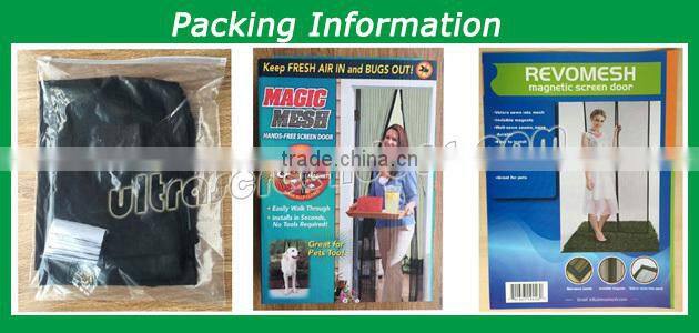 magic mesh door curtain with magnetic closure