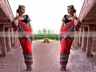 Brainy Mustard Satin Chiffon Saree/indian designers saree online shopping