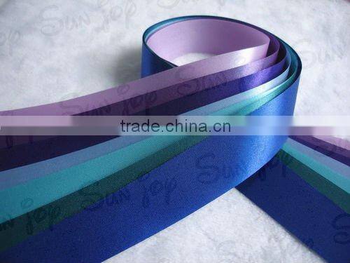 Beautiful slit edge grey satin ribbon gift wrap ribbon