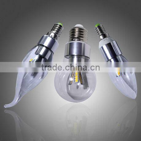 Hot sale!!!CE ROHS 7W Dimmable 360degrees E27 LED candle lamp with Listed 630LM