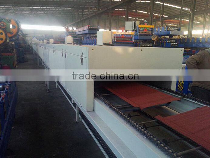 High frequency automatic stone coated metal roof tile making machine