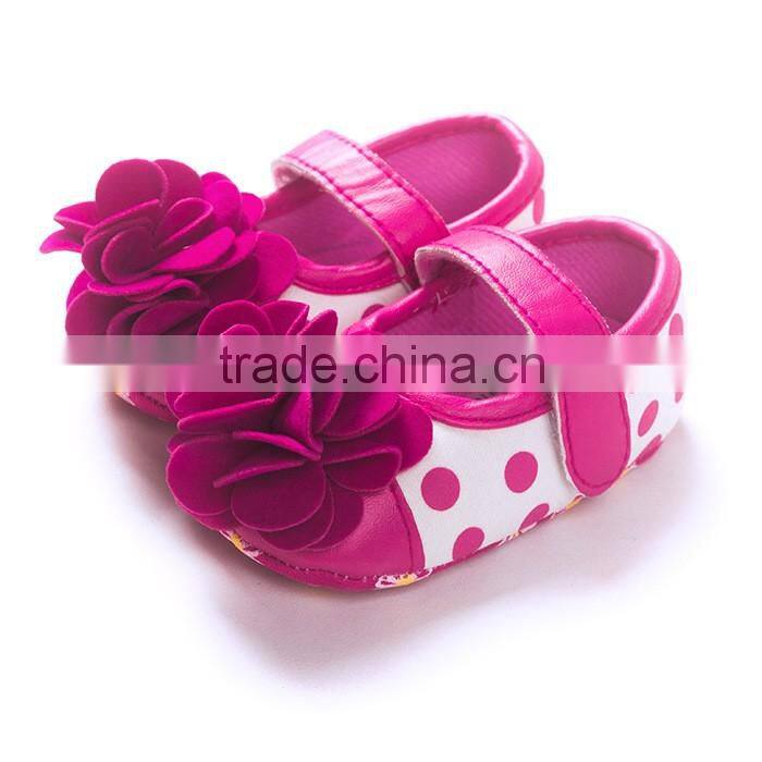 hot sale high quality beautiful flower baby girl dress baby shoes