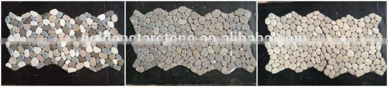 natural stone pebble stone floor mat