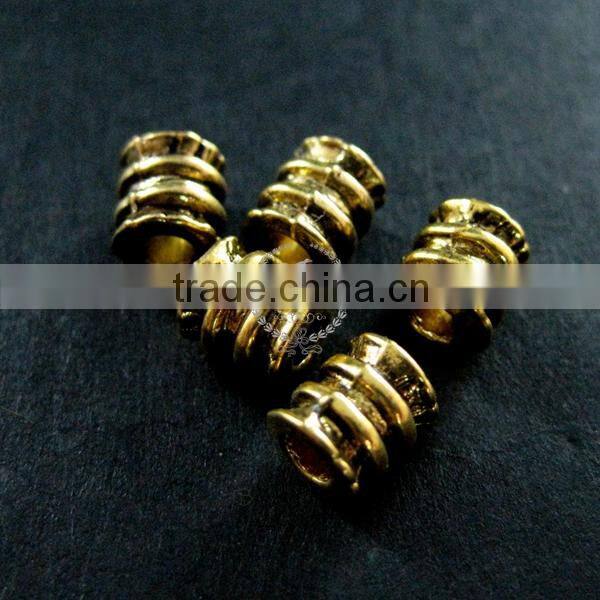 6x6mm vintage antiqued gold tube engraved alloy beads spacer,stopper with 3mm hole size DIY beading supplies 3996007