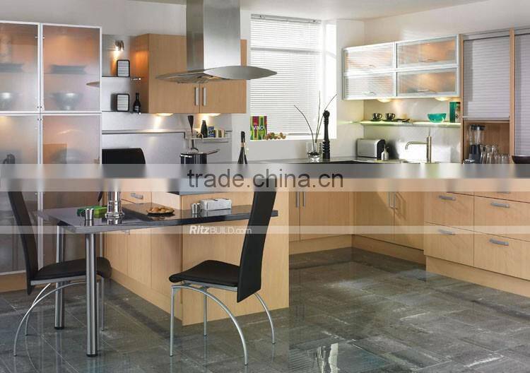 2016 simple design Middle Eastern style yellow kitchen cabinet