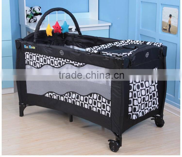 SGS certicification travel baby playpen/cot, baby play yard with door