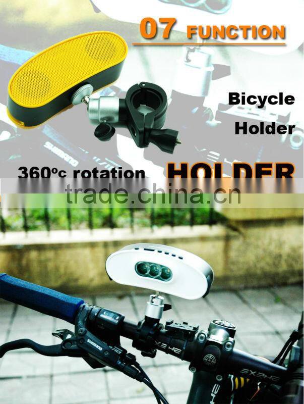 electrical bicycle parts IP64 waterproof Bluetooth Speaker with LED lamp FM