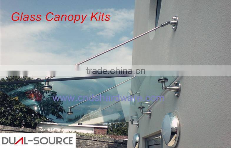 Stainless steel glass canopies for doors and windows