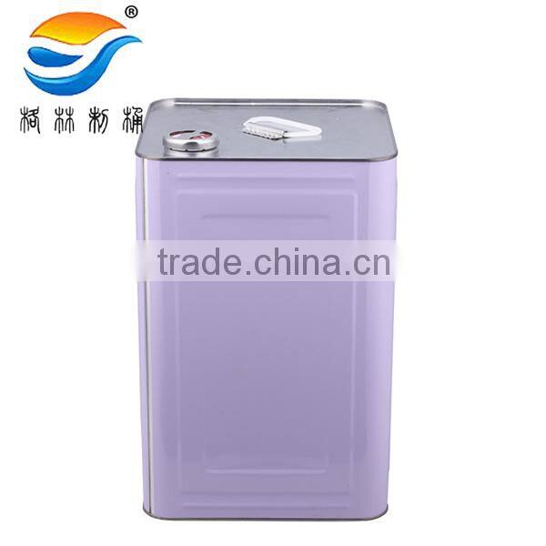 18L square tinplate pail for chemical products