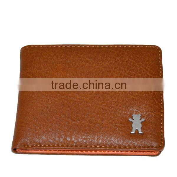 2014 best men's fashion PU leather wallet