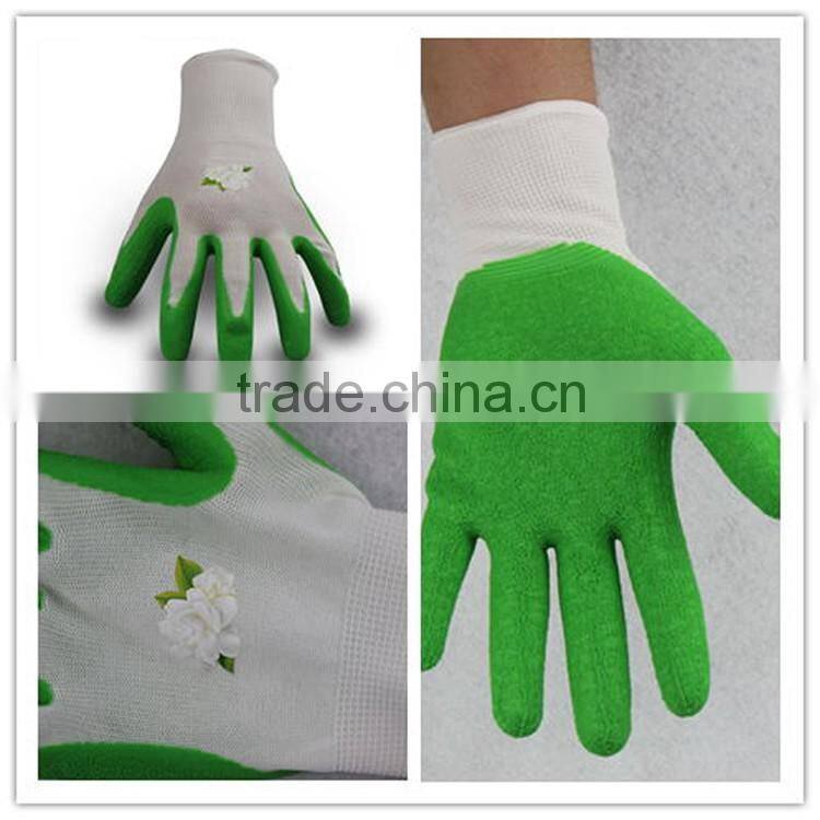 Firm slip general purpose latex print work gloves