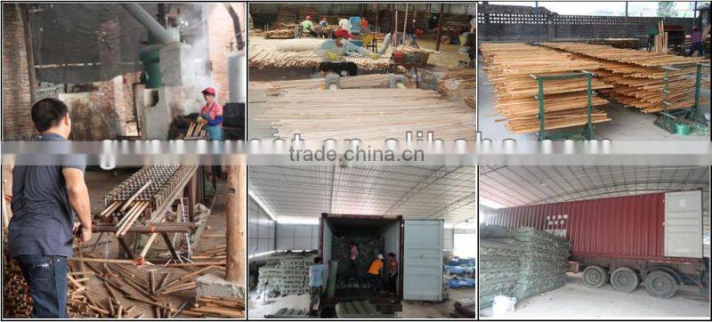 Metal screw natural broom stick