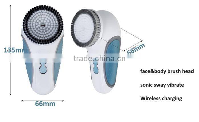 High Frenquency Sonic Deep Pore Portable Rechargeble Face Cleaning Facial Brush Machine