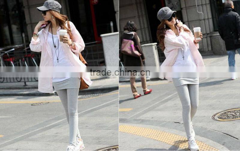 New Arrival Sexy Women Soft Stretch Cotton Band Skirt Leggings High Waist Yoga Pant Lounge