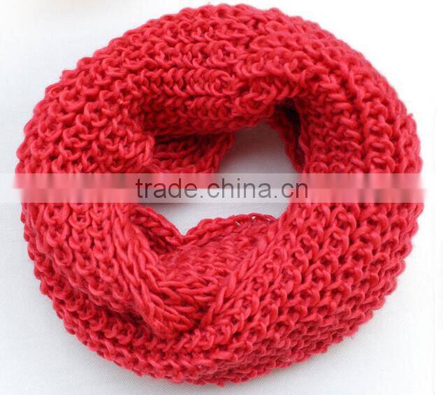 New Fashion Korean Style Autumn Winter Cheap Infinity Scarf Women Warm Knit Neck Circle Wool Blend Cowl Snood Ring Scarves Long