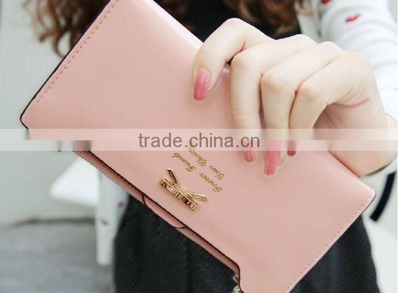 2016 Fashion Women Leather Wallet Multifunctional Zipper Long Wallet Vintage Ladies Clutch Coin Purse Card Holder