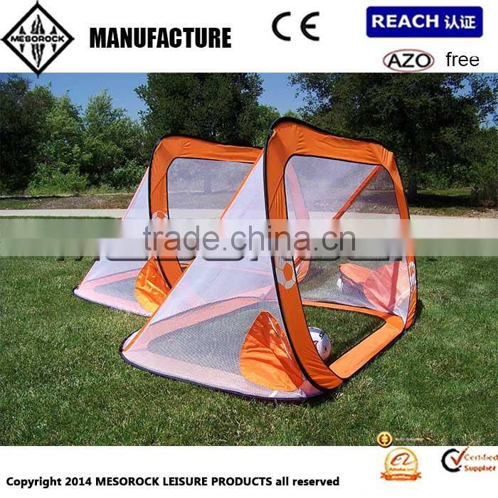 Two 6x4 Ft. Pop up Foldable Soccer Goals, Portable W/carry Case, Durable Pass Goal Football pair. Training Aid
