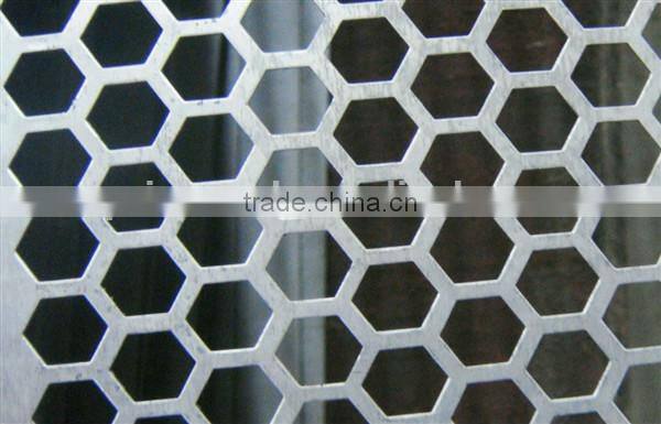 hexagonal galvanize 1mm hole galvanized decorative perforated metal sheet mesh panel speaker grille fence