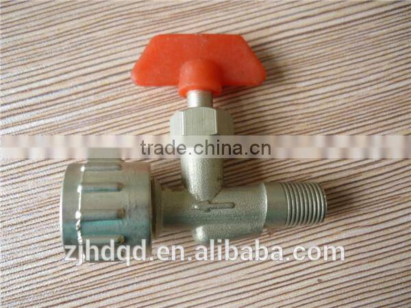 high quality gate valve size M1/4"*1/4 M1/4"*M1/8" , brass gate valve with red rein