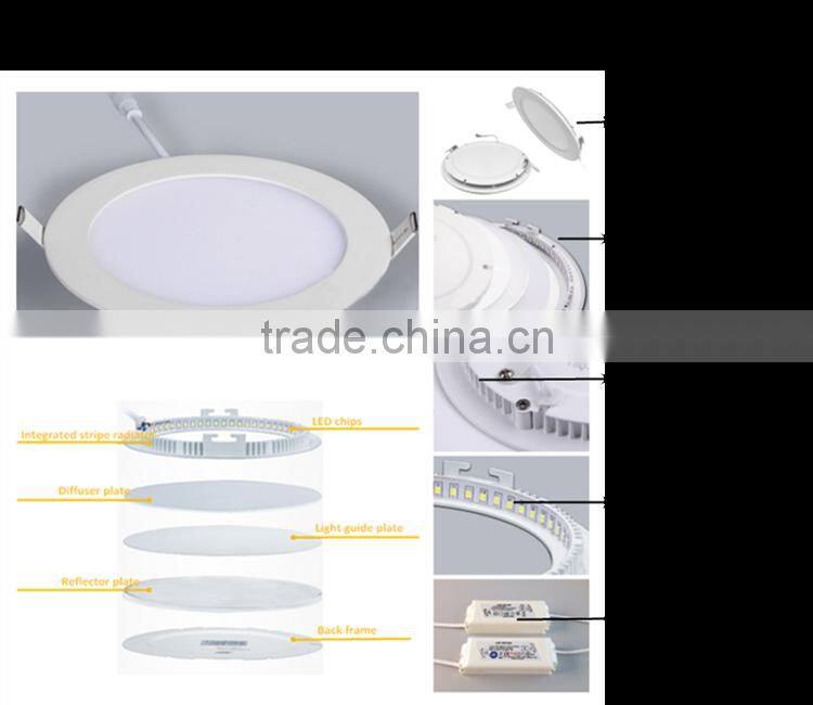 Round thin led panel light 118mm 6W 540LM Aluminum Alloy led ceiling light wholesale from China