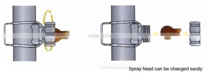 Double Clamps Adjustable ball spray nozzle