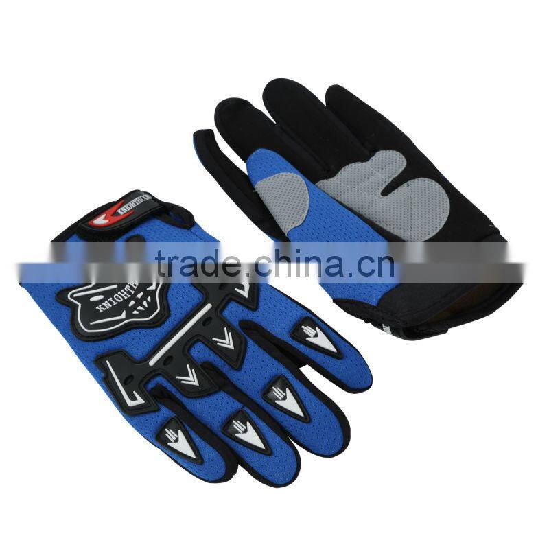 DOT Youth Blue Flame Dirt Bike ATV BMX Motocross Helmet w/ Goggles+gloves S M L